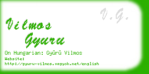 vilmos gyuru business card