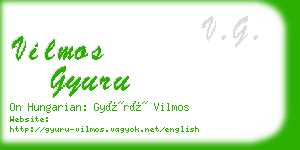 vilmos gyuru business card